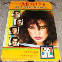 THE MOTELS SUPERB RARE UK RECORD COMPANY PROMO POSTER 'ALL FOUR ONE' ALBUM 1982