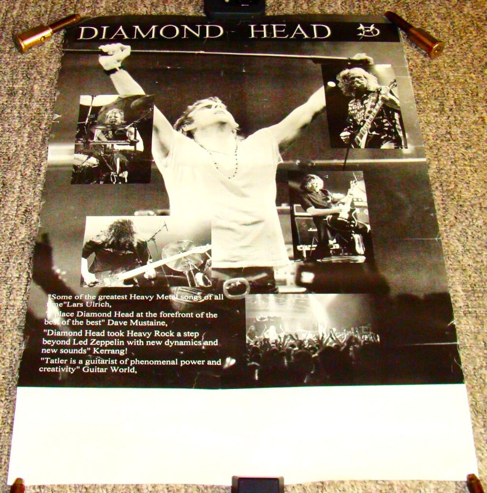 DIAMOND HEAD HEAVY ROCK METAL REALLY STUNNING RARE U.K. TOUR BLANK POSTER 1