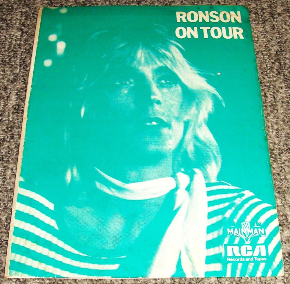 MICK RONSON RARE 1974 U.K. PRESS KIT & FAN CLUB LETTERS & 1994 CLEAR FLEXI 