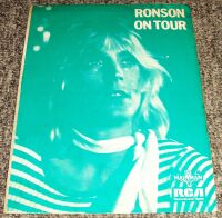 MICK RONSON RARE 1974 U.K. PRESS KIT & FAN CLUB LETTERS & 1994 CLEAR FLEXI DISC