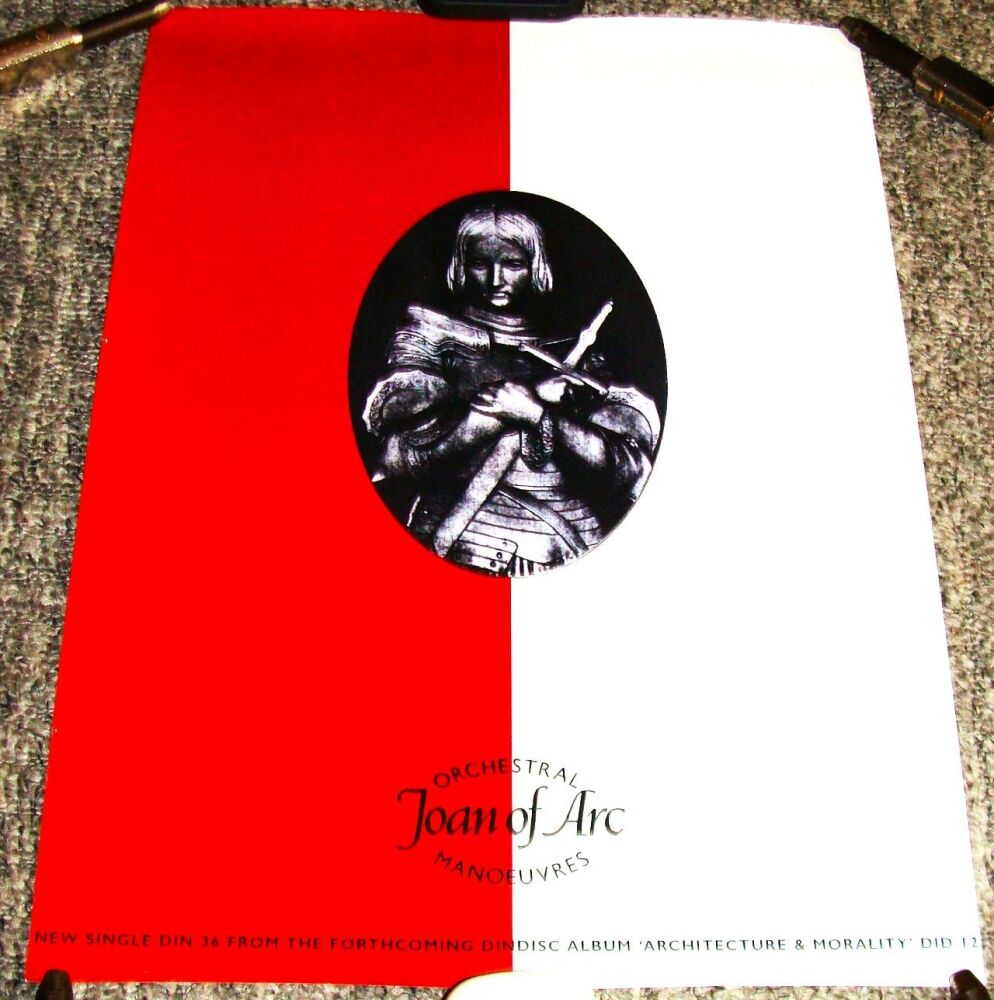 O.M.D. STUNNING RARE U.K. RECORD COMPANY PROMO POSTER 'JOAN OF ARC' SINGLE 