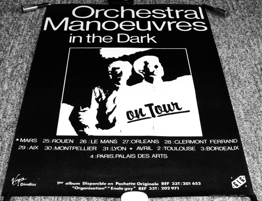O.M.D. ABSOLUTELY STUNNING AND RARE FRENCH CONCERTS TOUR POSTER FROM 1981