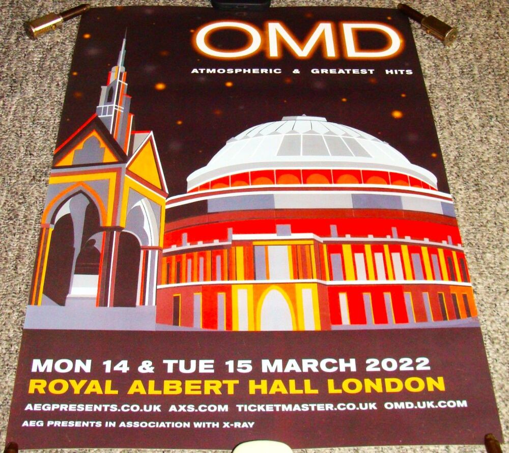O.M.D. SUPERB PROMO CONCERTS POSTER FOR 14th & 15th MARCH 2022 ROYAL ALBERT
