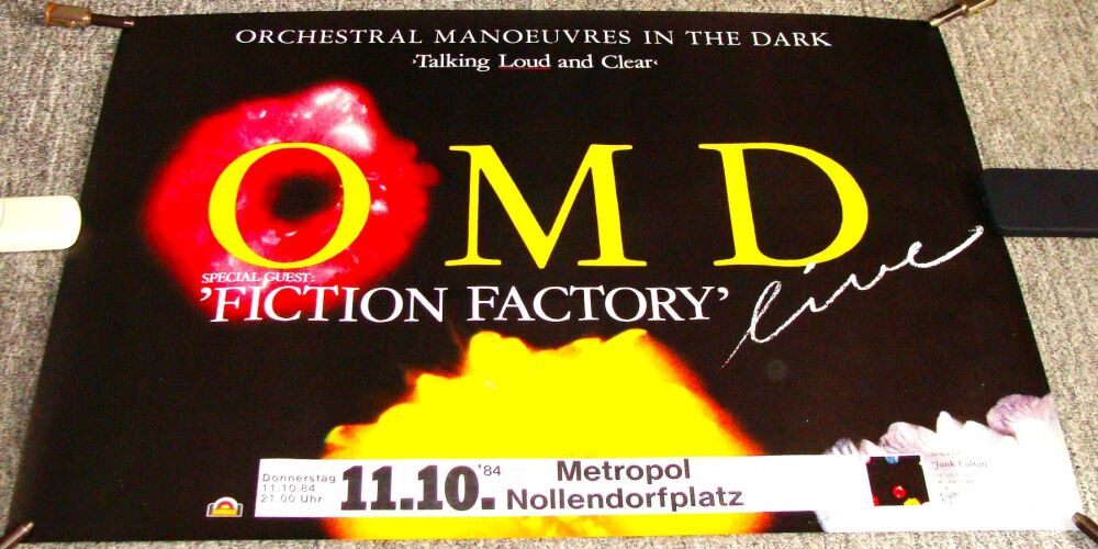 O.M.D. 'TALKING LOUD AND CLEAR' THUR 11th OCT 1984 CONCERT POSTER GERMANY 1