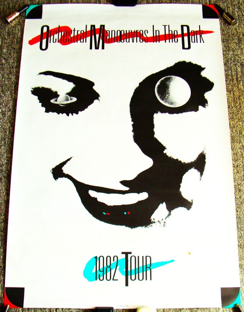 O.M.D. SUPERB RARE UK RECORD COMPANY PROMOTIONAL WORLD CONCERT TOUR POSTER 