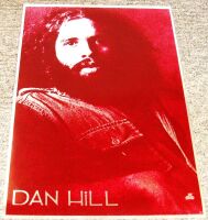 DAN HILL STUNNING RARE U.K. RECORD COMPANY PROMO POSTER FOR HIS DEBUT ALBUM 1975