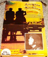 THE FACES RONNIE LANE UK REC COM PROMO POSTER 'ANYMORE FOR ANYMORE' ALBUM 1974