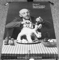 IVOR CUTLER SUPERB RARE U.K. REC COM PROMO POSTER FOR 'VELVET DONKEY' ALBUM 1975
