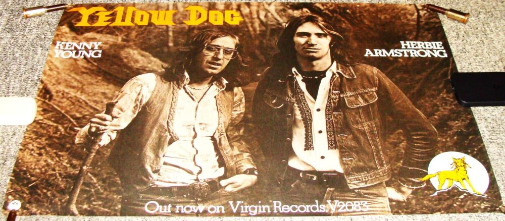 YELLOW DOG STUNNING RARE U.K. RECORD COMPANY PROMO POSTER FOR DEBUT ALBUM 1