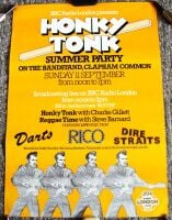 DIRE STRAITS DARTS RICO CONCERTS POSTER SUN 11th SEPT 1977 CLAPHAM COMMON U.K.