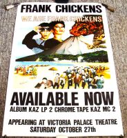 FRANK CHICKENS UK PROMO/CONCERT POSTER 'WE ARE FRANK CHICKENS' DEBUT ALBUM 1984