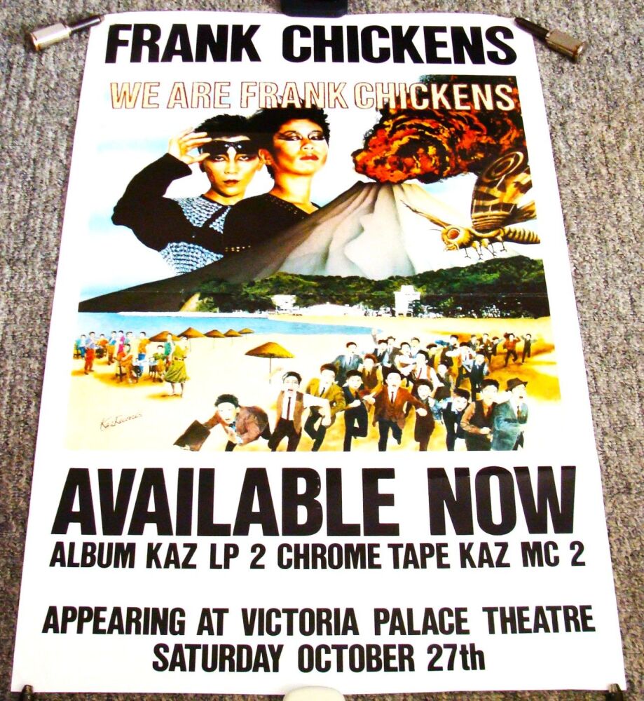 FRANK CHICKENS UK PROMO/CONCERT POSTER 'WE ARE FRANK CHICKENS' DEBUT ALBUM 