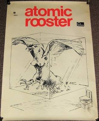 ATOMIC ROOSTER STUNNING 1970 DUTCH RECORD COMPANY PROMO POSTER FOR DEBUT AL