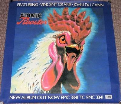 ATOMIC ROOSTER PROG ROCK STUNNING RARE 1980 UK RECORD COMPANY ALBUM PROMO P