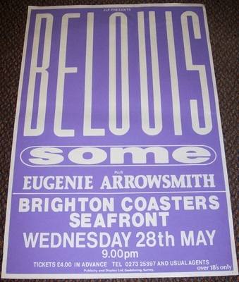 BELOUIS SOME CONCERT POSTER WEDNESDAY 28th MAY 1986 AT BRIGHTON COASTERS U.