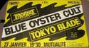 BLUE OYSTER CULT TOKYO BLADE STUNNING CONCERT POSTER PARIS 27th JANUARY 1986