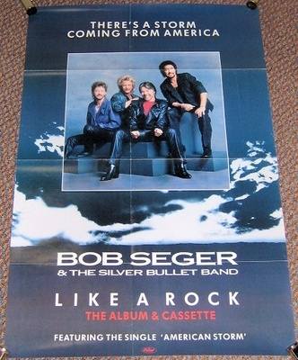 BOB SEGER SUPERB U.K. RECORD COMPANY PROMO POSTER 