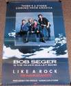 BOB SEGER SUPERB U.K. RECORD COMPANY PROMO POSTER "LIKE A ROCK" ALBUM IN 1986 
