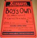 BOY'S OWN NAKED LUNCH CARVED TO A NOISE GIG POSTER THUR 4th MARCH 1982 BRIGHTON 