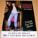 DAVID ESSEX UK RECORD COMPANY PROMO POSTER "FISHING FOR THE MOON" SINGLE IN 1984