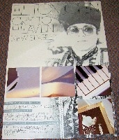 ELTON JOHN U.K. RECORD COMPANY PROMO POSTER FOR SINGLE 'CRY TO HEAVEN' IN 1986