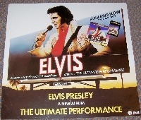 ELVIS PRESLEY U.K. RECORD COMPANY PROMO POSTER 'ULTIMATE PERFORMACE' ALBUM 1981