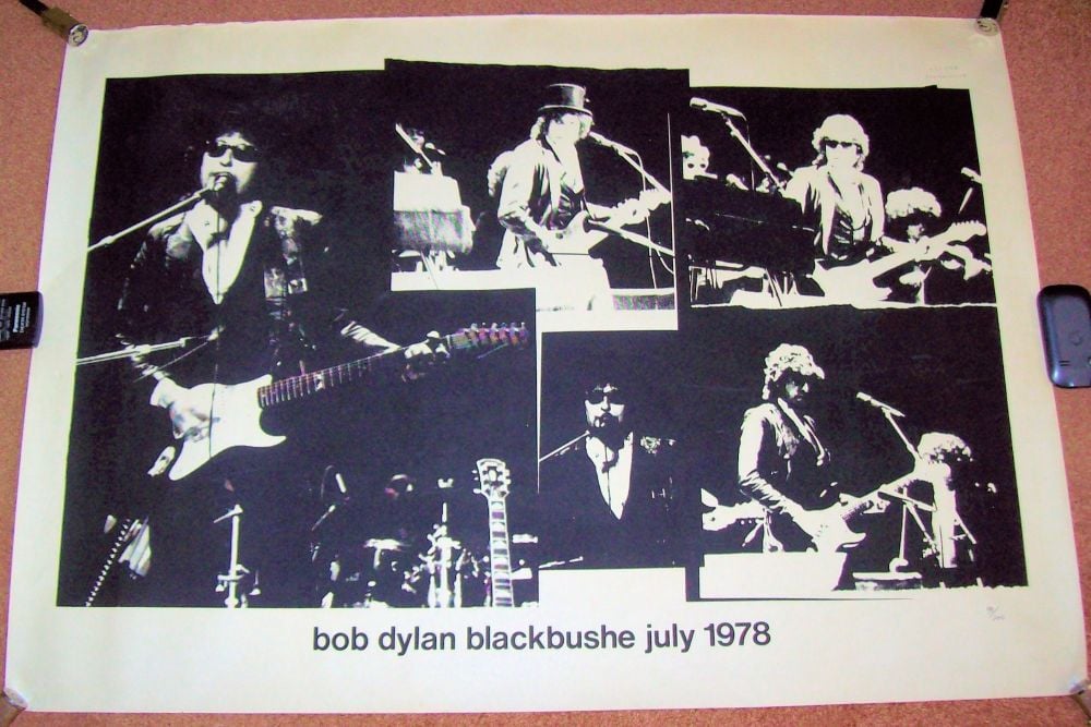 BOB DYLAN CONCERT POSTER LIVE AT BLACKBUSHE JULY 1978 FAT MAN PRODUCTIONS 9