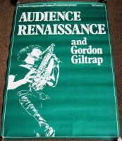 AUDIENCE RENAISSANCE GORDON GILTRAP STUNNING U.K. TOUR POSTER POSTER JULY 1971 