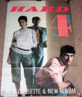 GANG OF 4 STUNNING RARE U.K. RECORD COMPANY PROMO POSTER FOR "HARD" ALBUM 1983