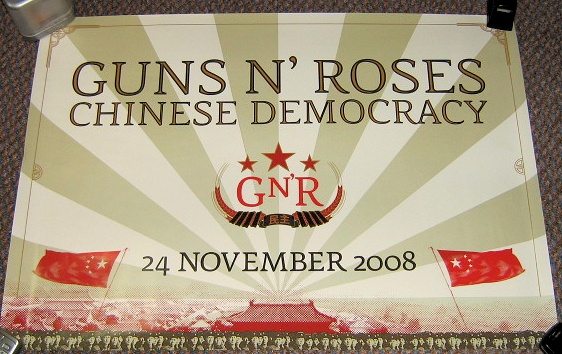 GUNS N’ ROSES U.K. RECORD COMPANY PROMO POSTER 