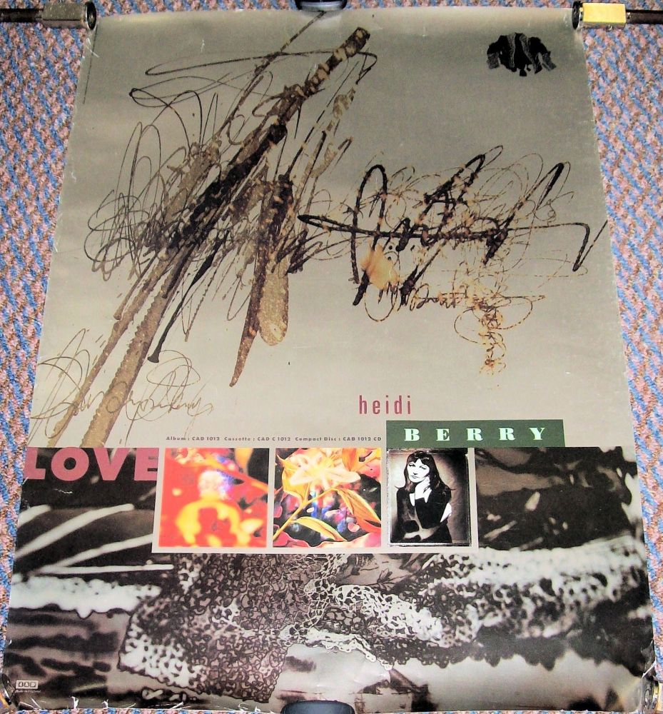 HEIDI BERRY FOLK UK (4AD) RECORD COMPANY PROMO POSTER FOR THE ALBUM 