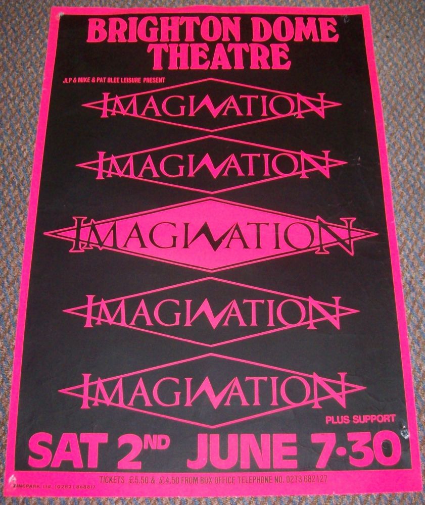 IMAGINATION RARE CONCERT POSTER SATURDAY 2nd JUNE 1984 DOME THEATRE BRIGHTO