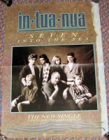 IN TUA NUA RARE UK RECORD COMPANY PROMO POSTER "SEVEN INTO THE SEA" SINGLE 1986