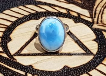 Larimar Sterling Silver ring size Q