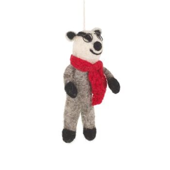 Needle felted Badger