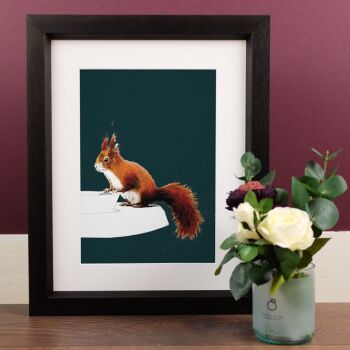 Red Squirrel A4 print