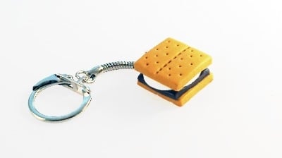 Smores Biscuit Keyring 