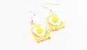 Egg on Toast Sterling Silver Earrings