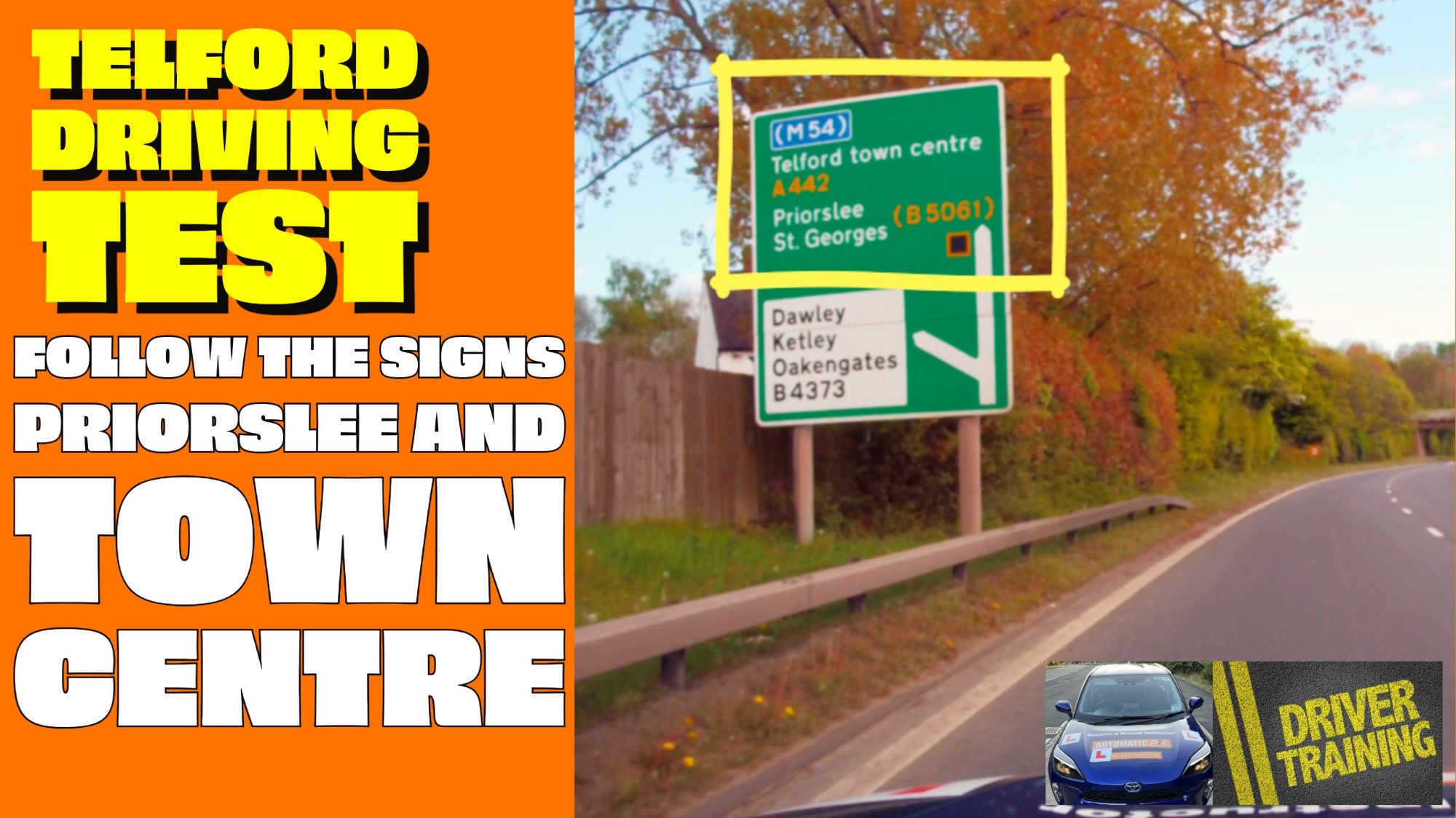 Telford driving test routes priorslee, telford driving test, 