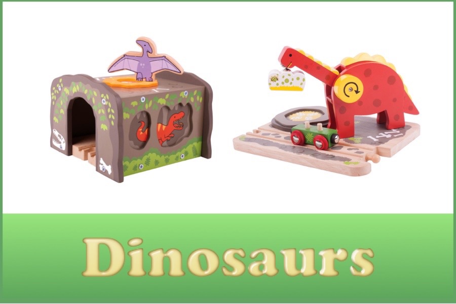 Wooden Railway Dinosaur Range