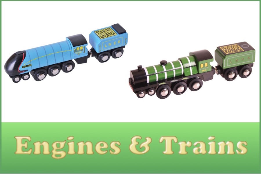 Wooden Railway Engines and Trains