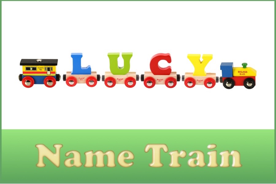 Wooden Railway Name Train
