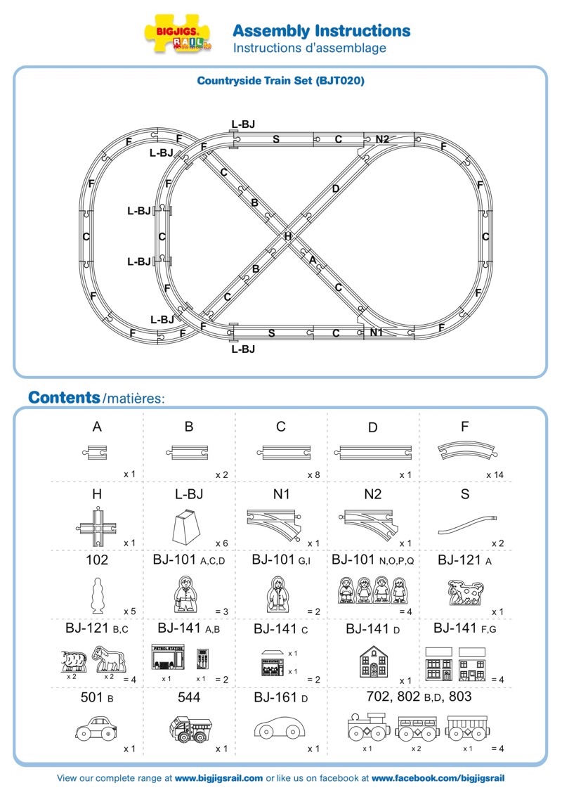 Countryside Train Set Instructions BJT020