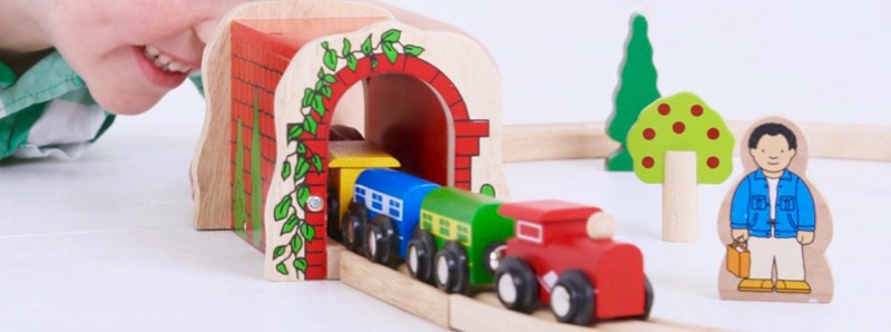 Wooden Railways Red Brick Tunnel