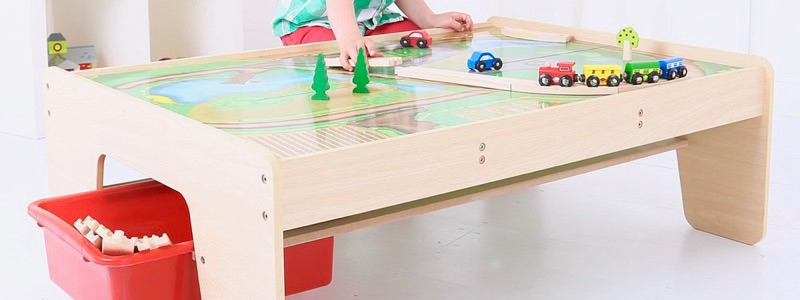 Wooden Railways Train Table with Drawer