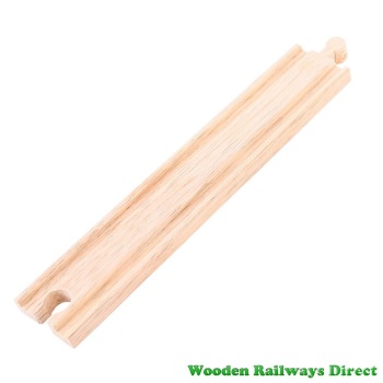 Bigjigs Wooden Railway Long Straight Track Single Piece