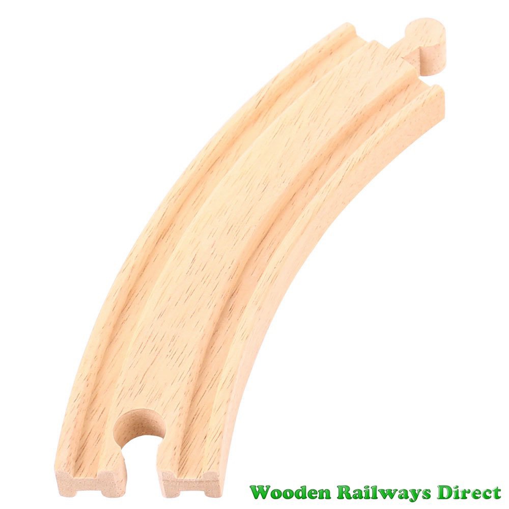 Bigjigs Wooden Railway Long Curves Track Single Piece