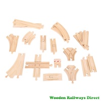 Bigjigs Wooden Railway Low Level Track Expansion Pack 25 Pieces