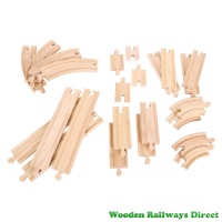 Bigjigs Wooden Railway Curves and Straights Expansion Track Pack