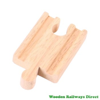Bigjigs Wooden Railway Mini Single Track Male/Female Ends Single Piece